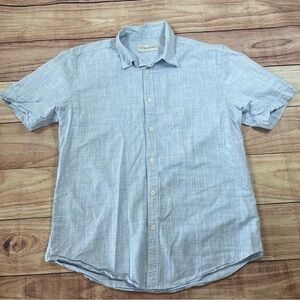 Coastaoro Men’s Light Blue Cotton‎ Short-Sleeve Button Up Shirt Casual Men’s L